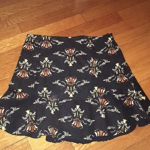 Corduroy floral skirt.